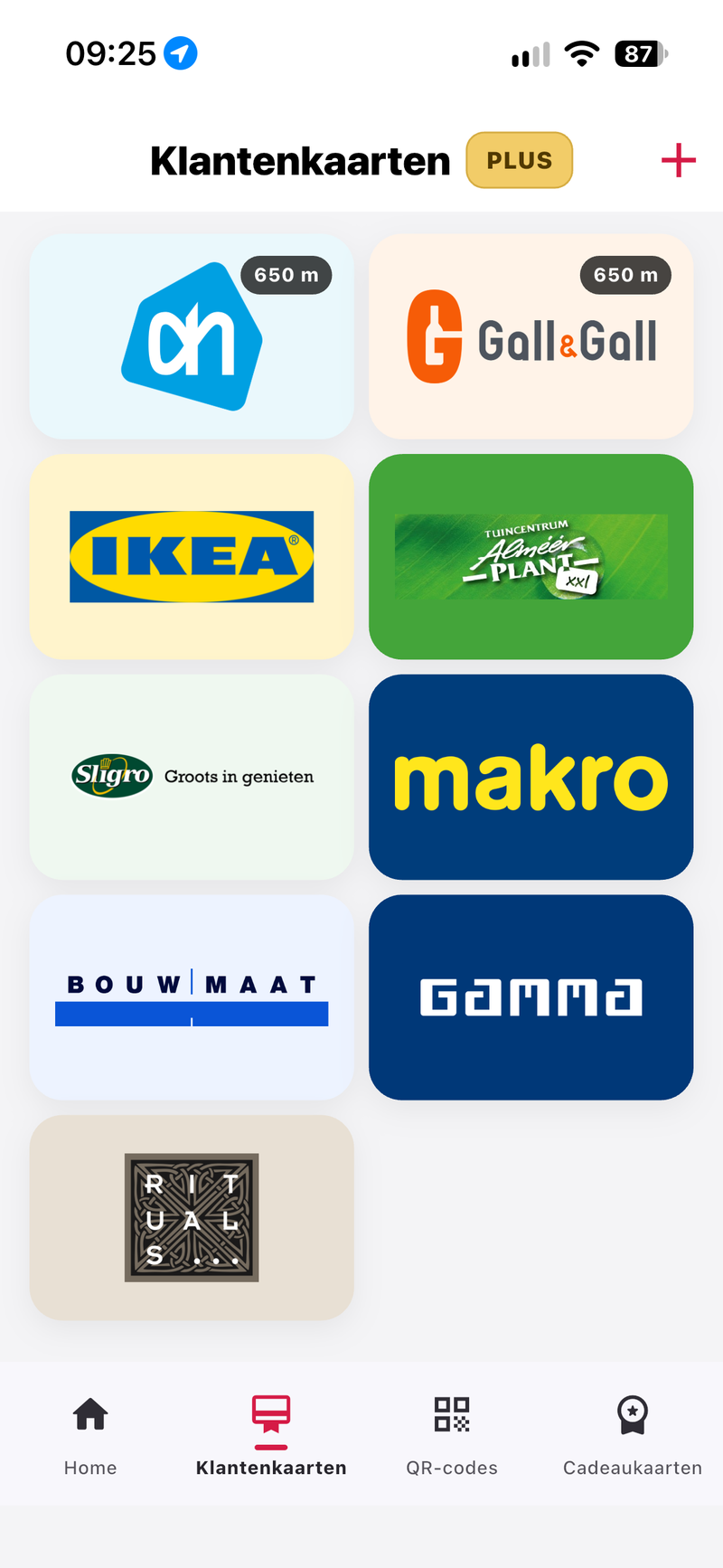 Loyalty cards in PasKluis